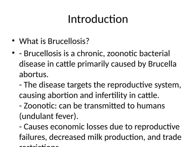 Brucellosis in Cattle of veterinary importance Presentation.pptx