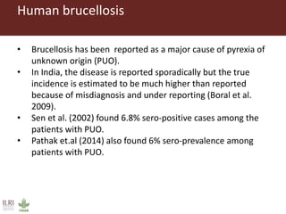 Epidemiological research on brucellosis in India: Knowledge generated and gaps
