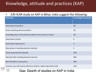 Epidemiological research on brucellosis in India: Knowledge generated and gaps