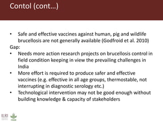 Epidemiological research on brucellosis in India: Knowledge generated and gaps