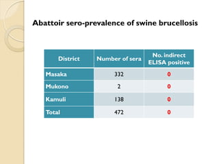 Brucellosis in humans and livestock in Uganda: Challenges and opportunities