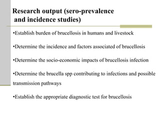 One Health units and brucellosis in Kenya