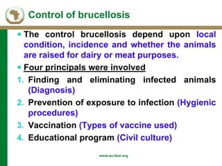 Background of AU-IBAR and brucellosis: Past, present and future in Middle and East (Africa)