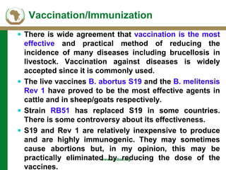 Background of AU-IBAR and brucellosis: Past, present and future in Middle and East (Africa)