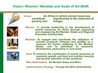 Background of AU-IBAR and brucellosis: Past, present and future in Middle and East (Africa)