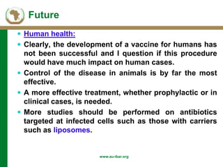Background of AU-IBAR and brucellosis: Past, present and future in Middle and East (Africa)