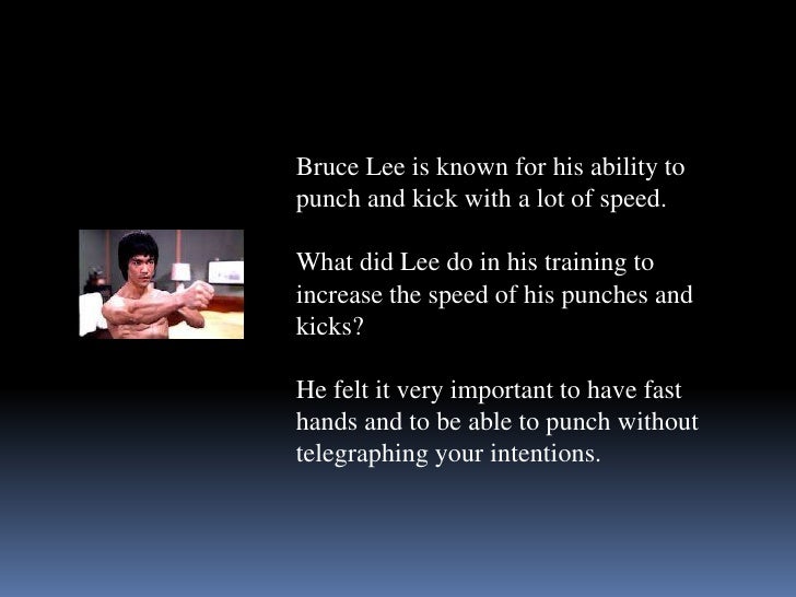 bruce lee speed training