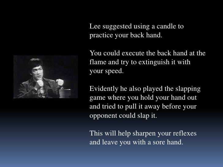 bruce lee speed training