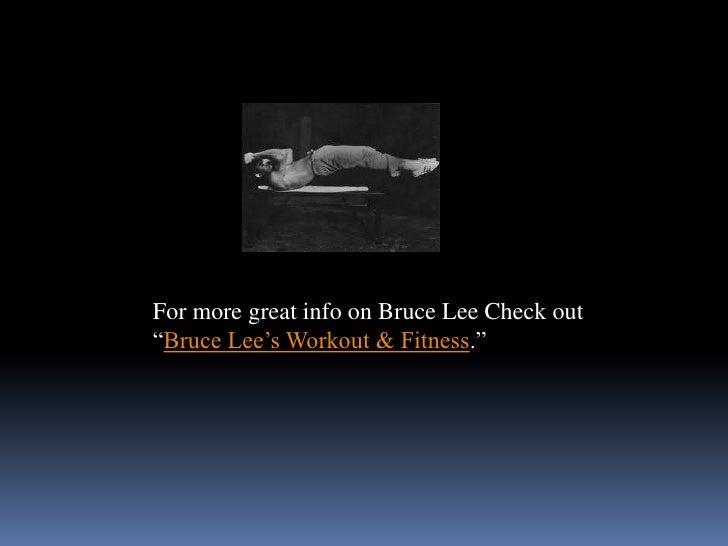 bruce lee speed training