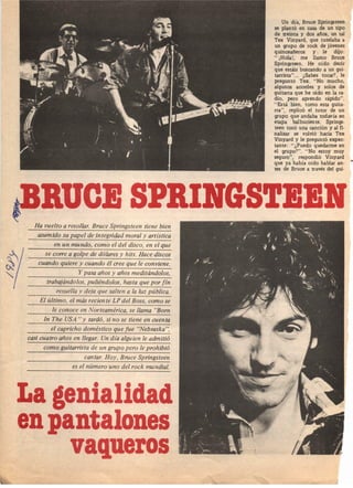 Bruce Springsteen (1984): La genialidad en pantalones vaqueros