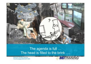 The agenda is full …
The head is filled to the brink ….
 