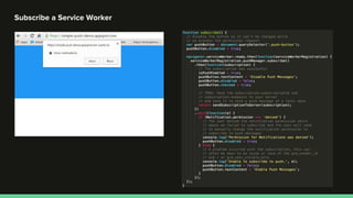 Subscribe a Service Worker
 
