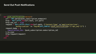 Send Out Push Notifications
 