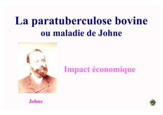 La paratuberculose bovine
ou maladie de Johne
Johne
Impact économique
 