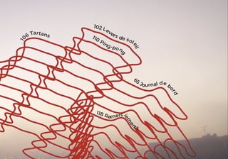 5
1
06 Tartans 110 Ping-po
n
g
118 Remerc
i
e
m
e
n
ts
65 Journal de b
o
r
d
102 Levers de sol
e
i
l
 