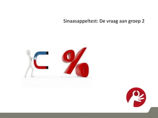 Sinaasappeltest: De vraag aan groep 2
 