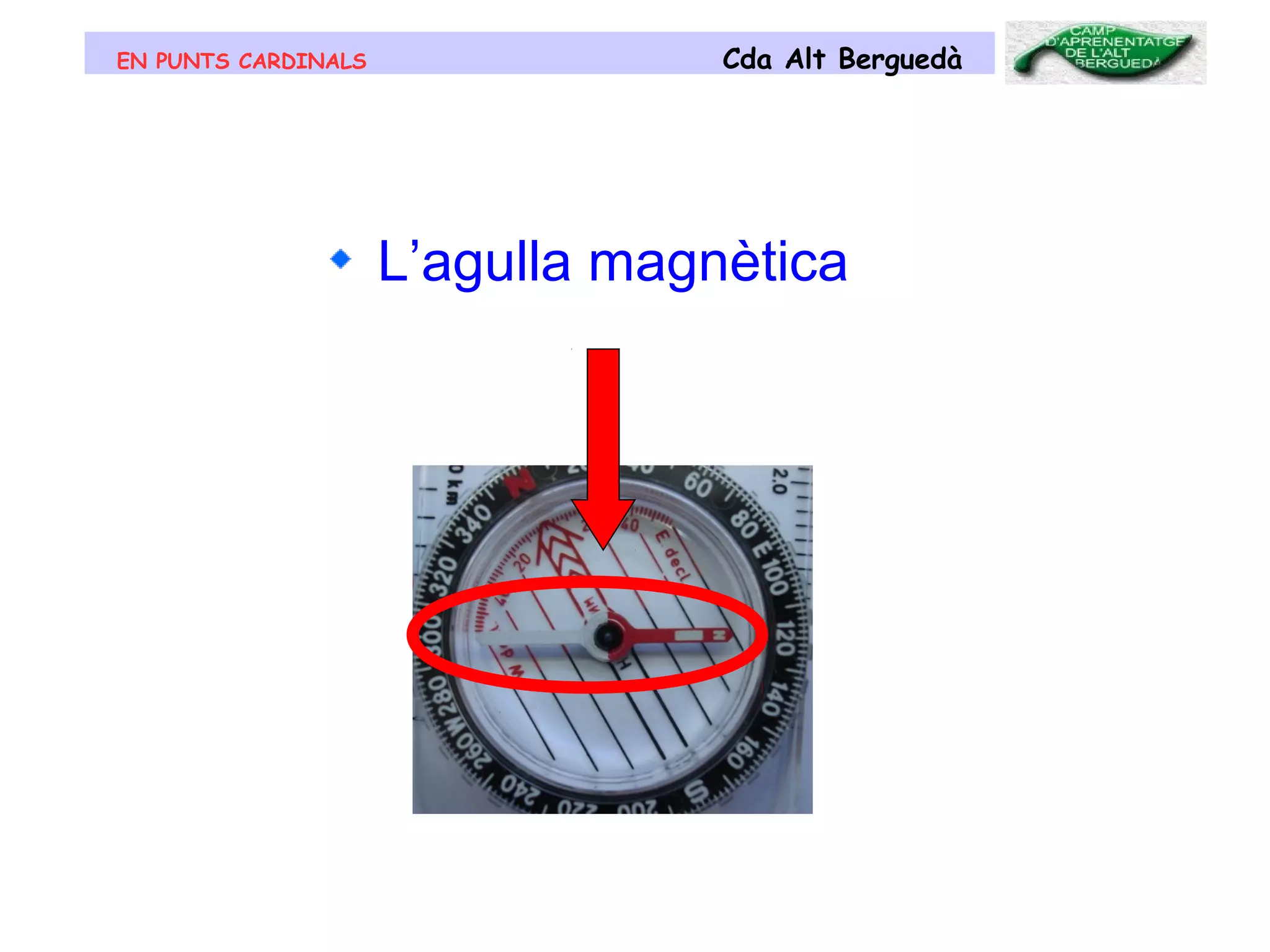 EN PUNTS CARDINALS Cda Alt Berguedà
L’agulla magnètica
 