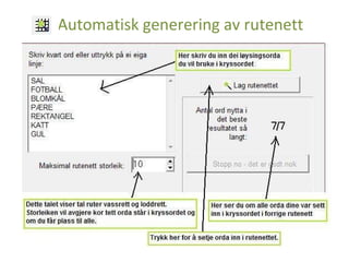 Automatisk generering av rutenett  