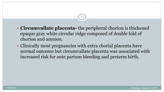 Chorionic Ridge BRUK PLACENTA development AND Amniotic fluid metabolism.ppt