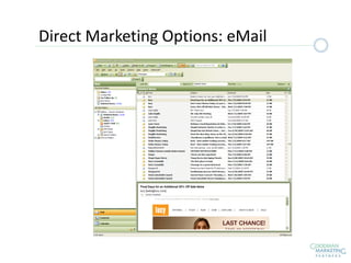 Direct Marketing Options: eMail
 
