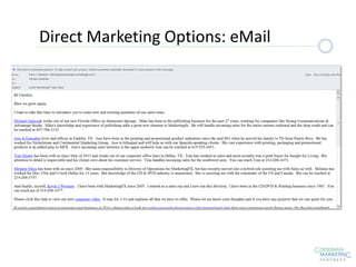 Direct Marketing Options: eMail
 