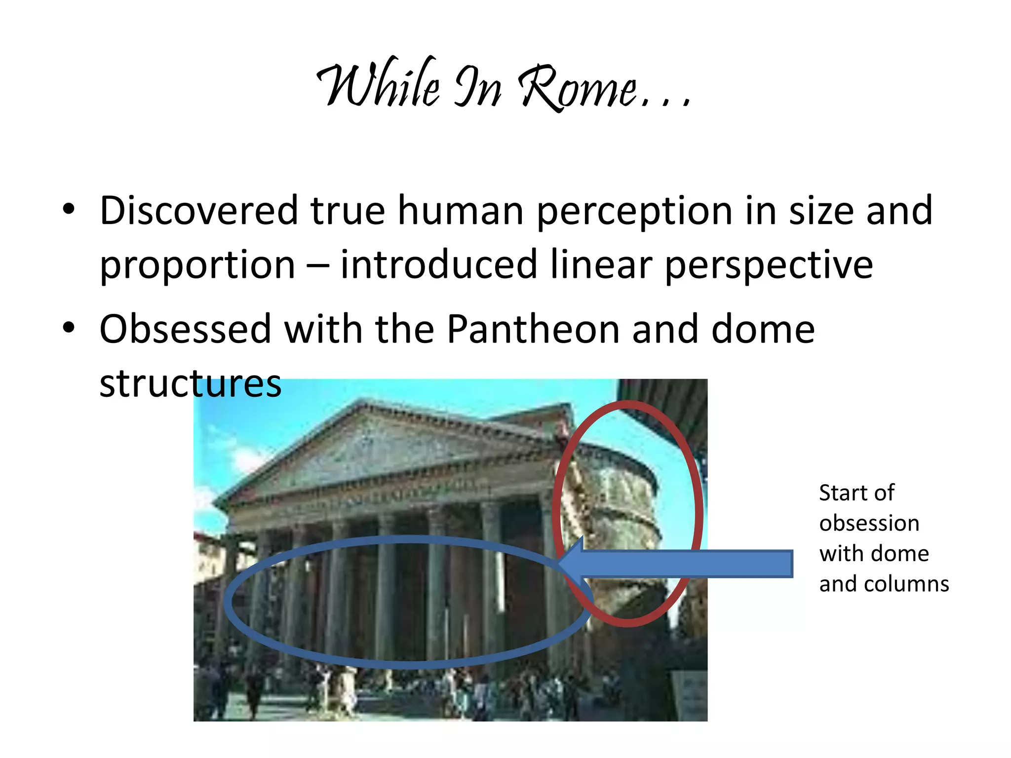 Renaissance Artists; Brunelleschi and Michelangelo | PPTX