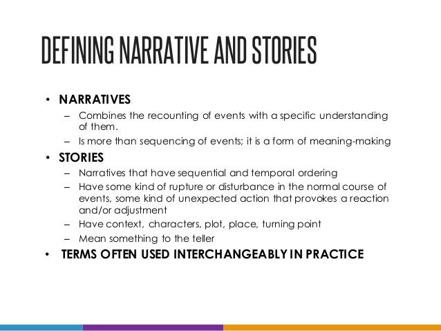 Definition of narrative essay