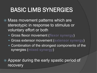 Extensor Pattern Movements BRUNNSTROM’S APPROACH, STROKE RECOVERY . | PDF