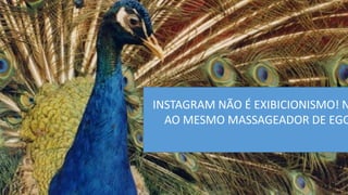 INSTAGRAM NÃO É EXIBICIONISMO! N AO MESMO MASSAGEADOR DE EGO  