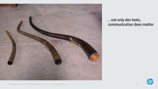 14© Copyright 2013 Hewlett-Packard Development Company, L.P. Licensed under the CC-by-SA 3.0
... not only dev tools,
communication does matter
 