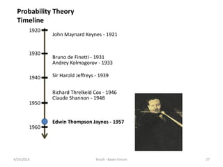 Bruno de fenitty - A Modern History of Probability Theory | PPT