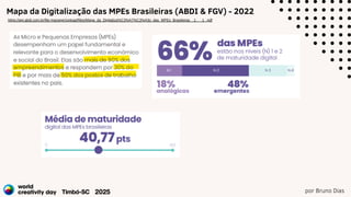 por Bruno Dias
Mapa da Digitalização das MPEs Brasileiras (ABDI & FGV) - 2022
https://api.abdi.com.br/file-manager/upload/files/Mapa_da_Digitaliza%C3%A7%C3%A3o_das_MPEs_Brasileiras__1___1_.pdf
 