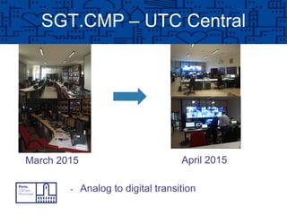 SGT.CMP – UTC Central
- Analog to digital transition
March 2015 April 2015
 