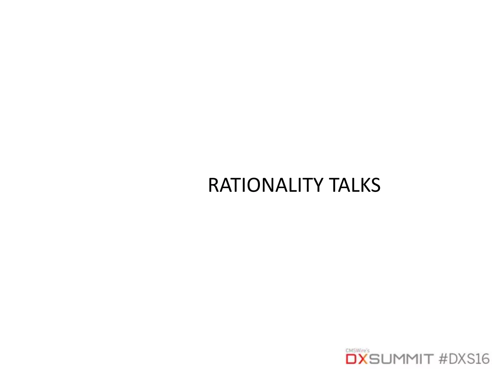 RATIONALITY TALKS
 