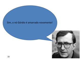 Sim, o nó Górdio é amarrado novamente!
33
 