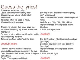 Bruno mars – It will rain | PPT
