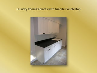 Laundry Room Cabinets with Granite Countertop