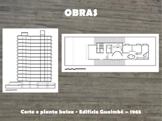 OBRAS
Corte e planta baixa - Edifício Guaimbê – 1965
 