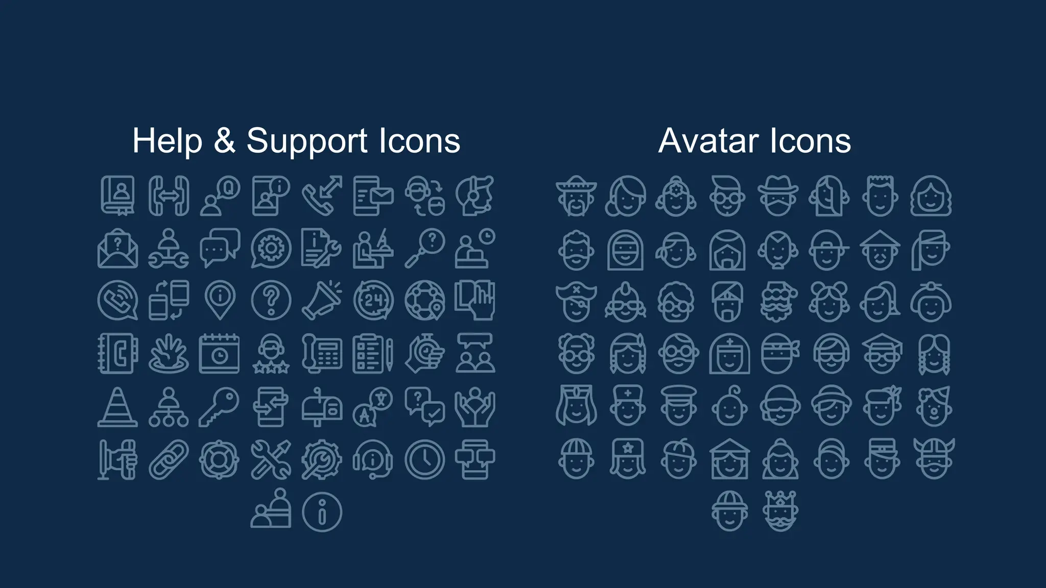 Help & Support Icons Avatar Icons
 
