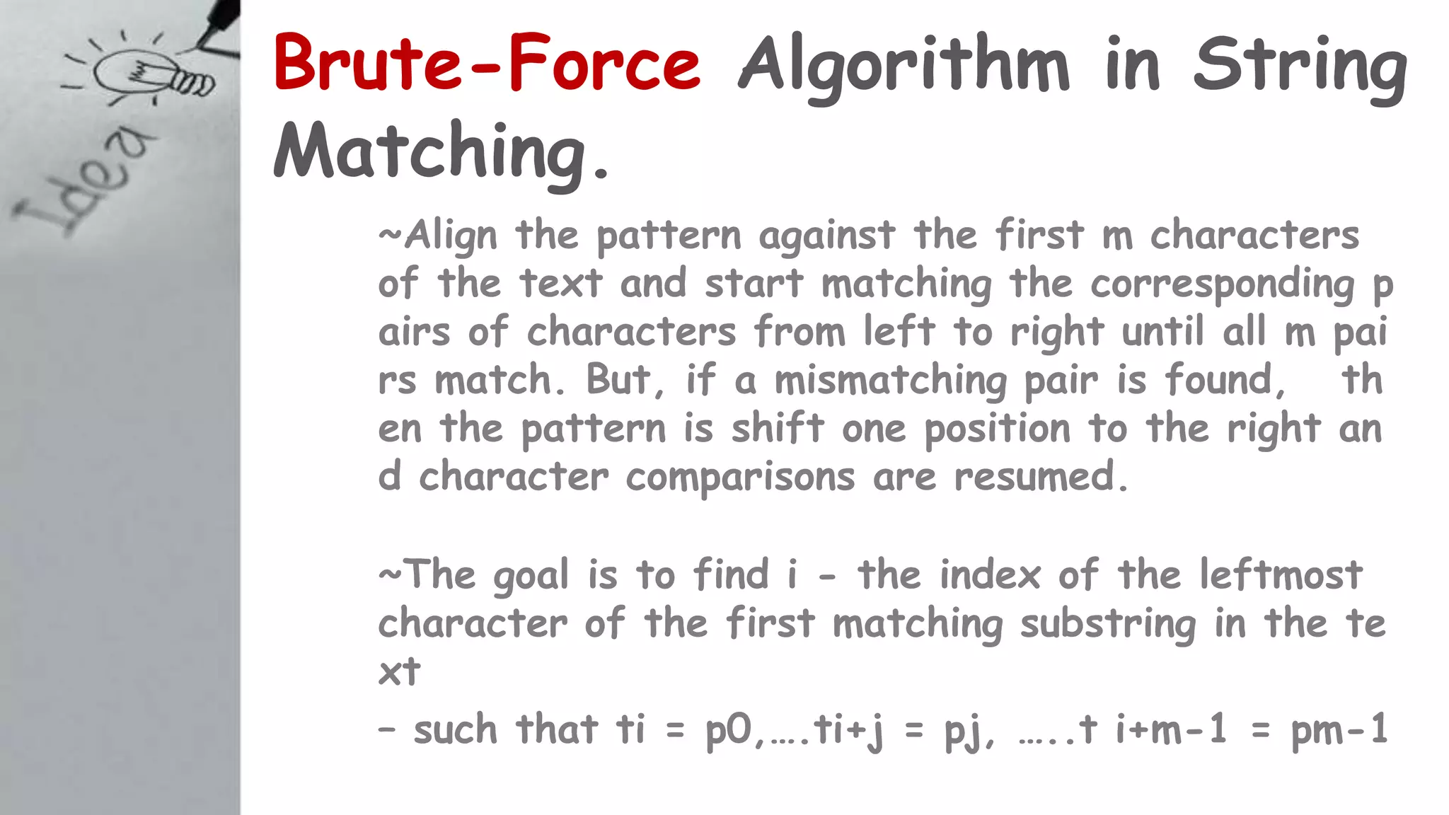 Bruteforce algorithm | PPT
