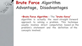 Bruteforce algorithm | PPT