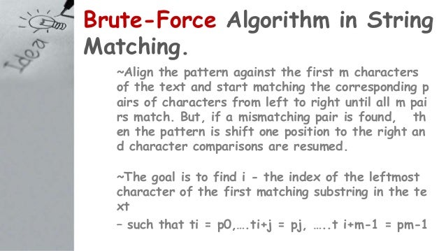 Bruteforce algorithm