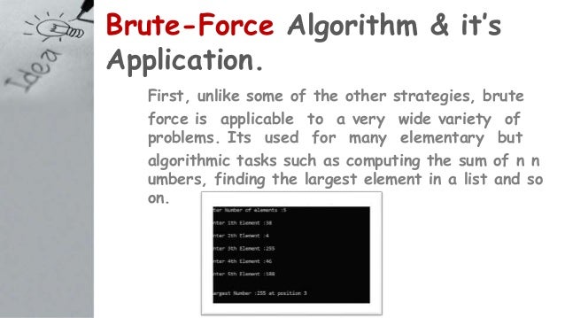 Bruteforce algorithm