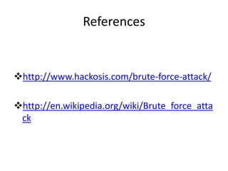 Attack used against passwords