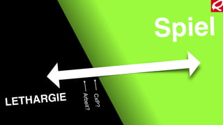 LETHARGIE
Spiel1
CxP?
Arbeit?
 