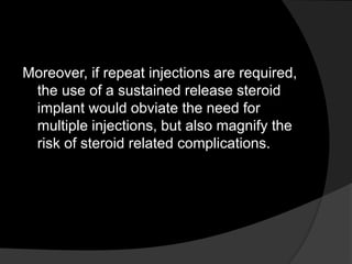 Repetal Injection Branch Retinal Vein Occlusion | PPTX