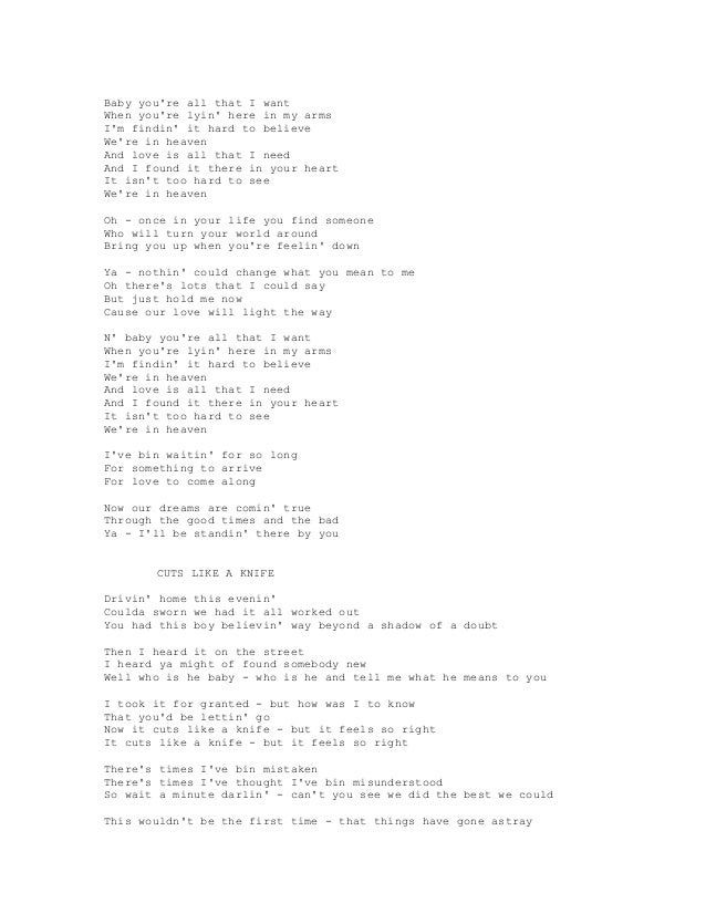 Brayan Adams Song Lyrics Brayan Adams Song Lyrics