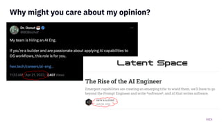 HEX
Why might you care about my opinion?
 