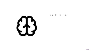 HEX
h e l l o
 