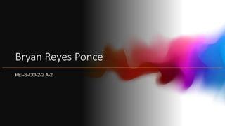Bryan Reyes Ponce
PEI-S-CO-2-2 A-2
 